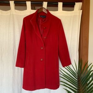 Anne Klein Red Wool Coat